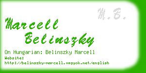 marcell belinszky business card